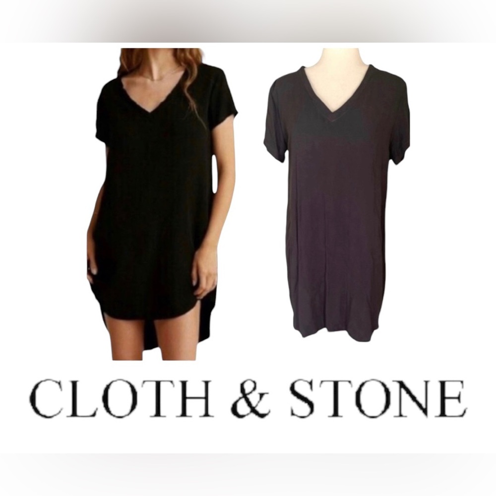 Cloth & Stone Anthropologie Crispin Gray Tunic High Low Tunic Dress Si…